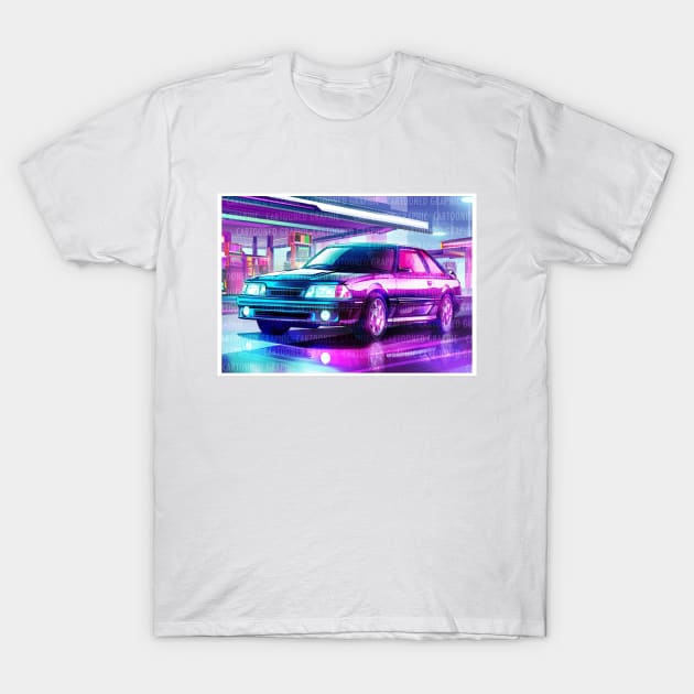 Ford Mustang two-color Pink and Blue T-Shirt by Aiqkids Design